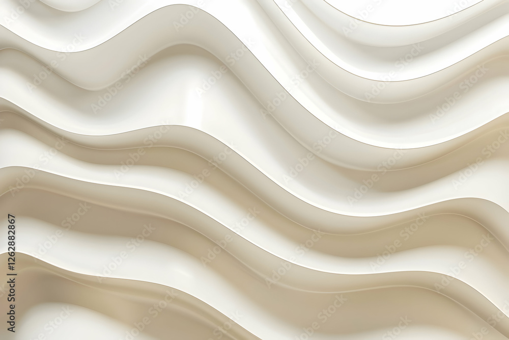 Obraz premium Abstract white wave pattern creating a modern, fluid design suitable for backgrounds