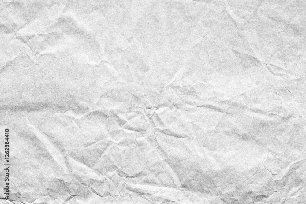 Fototapeta premium Crumpled white paper texture macro closeup