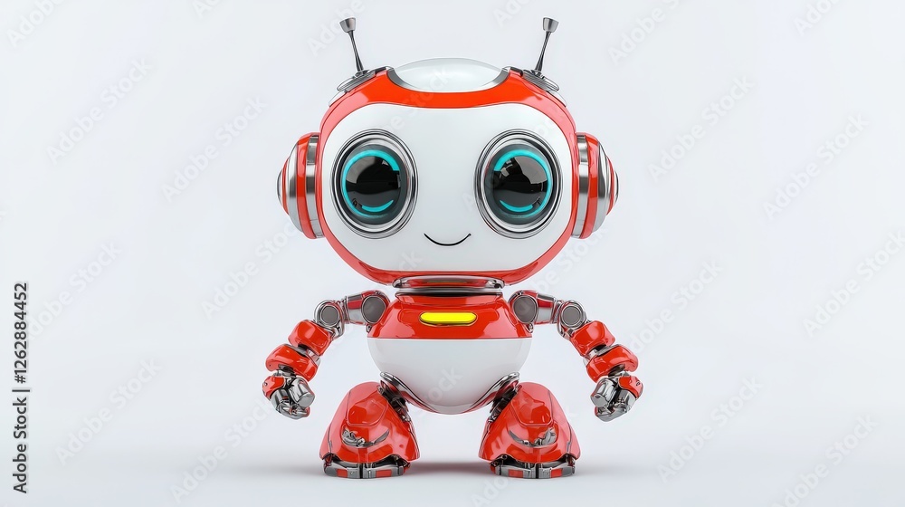 A stylish and adorable robot flush toilet toy with a light white surface, standing in a minimal modern motion style, ideal for high-quality video content. A stylish and adorable robot flush toilet toy with a light white surface, standing in a minimal modern motion style, ideal for high-quality video content.