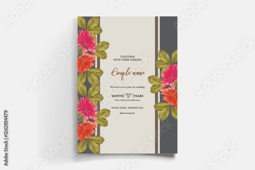 BRIDAL SHOWER FLORAL INVITATION TEMPLATE