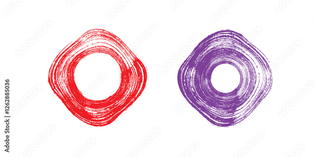 Geometric shapes in grunge style, vector image. Geometric shapes in grunge style, vector image.