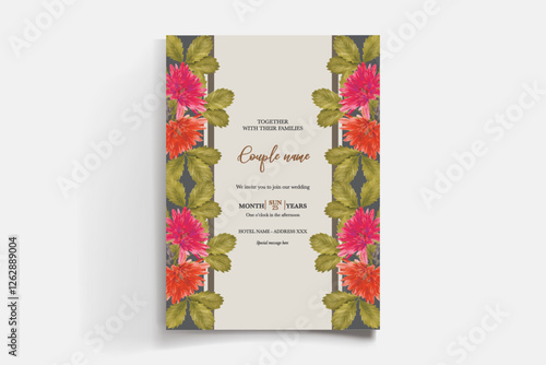 BRIDAL SHOWER FLORAL INVITATION TEMPLATE