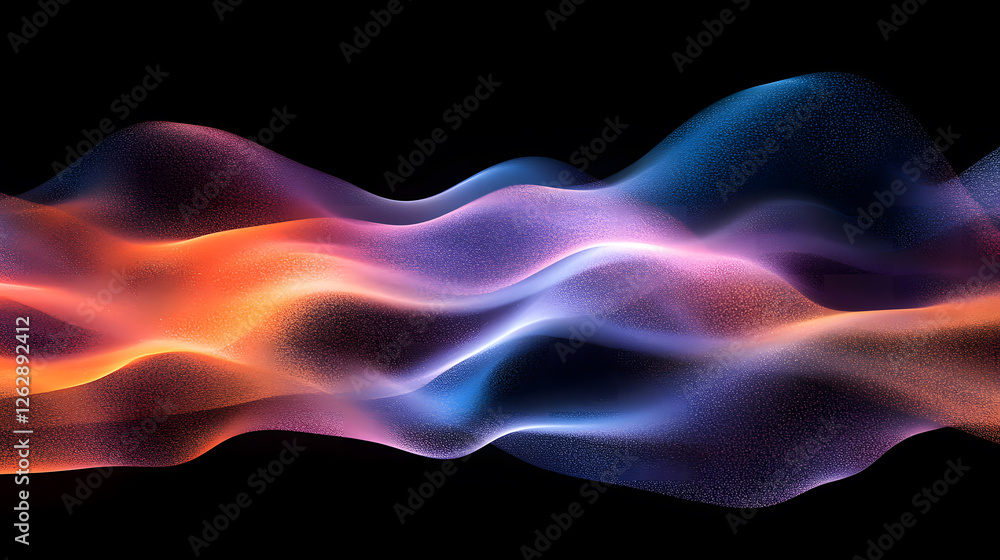 Soft flowing waves of purple and blue create a calm, fluid movement. Soft flowing waves of purple and blue create a calm, fluid movement.