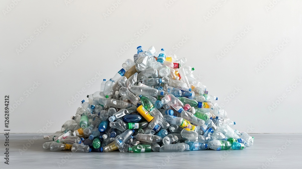 A pile of plastic bottles. Plastic trash in a plastic bottle. Isolated white pile of hay on a white background. A heap of lifestyle plastic bottles. A pile of plastic bottles. Plastic trash in a plastic bottle. Isolated white pile of hay on a white background. A heap of lifestyle plastic bottles.