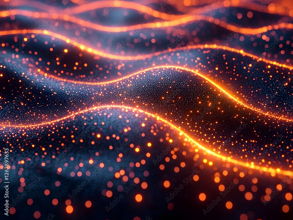 Surreal Quantum Particles Glowing and Interconnecting in Vibrant Trails Forming a Massive Computational Network Surreal Quantum Particles Glowing and Interconnecting in Vibrant Trails Forming a Massive Computational Network