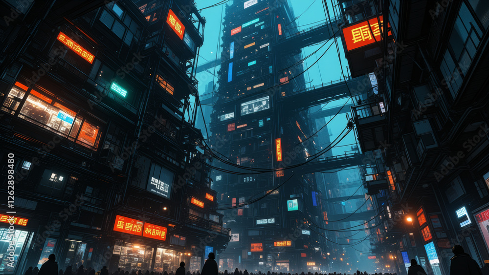 anime wallpaper cyberpunk environment illustration background anime wallpaper cyberpunk environment illustration background