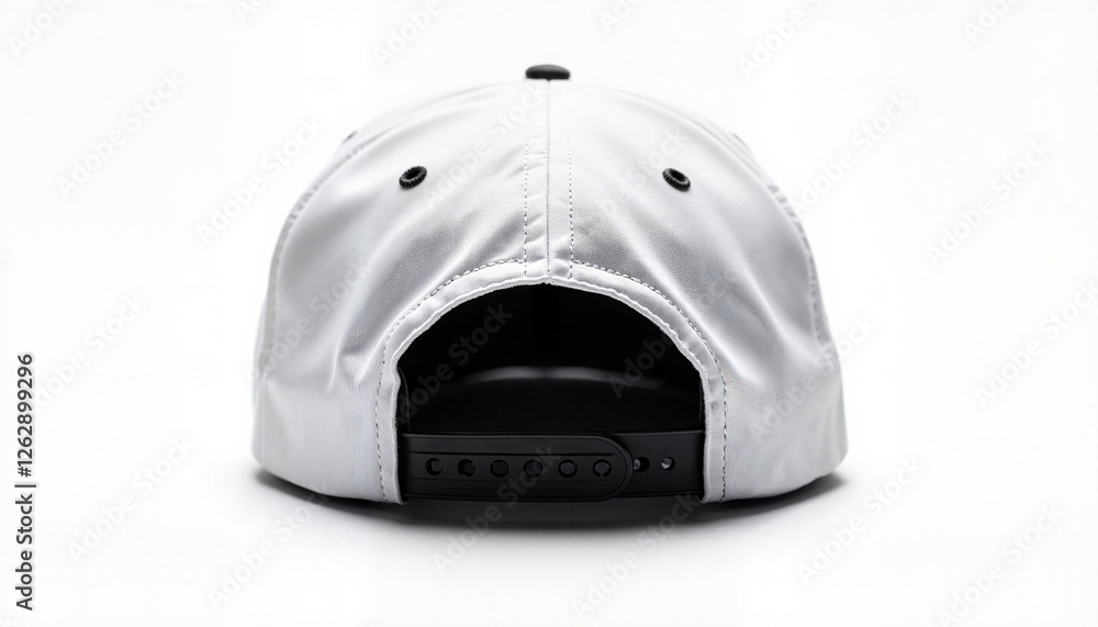 Fototapeta premium White baseball cap mockup against plain background
