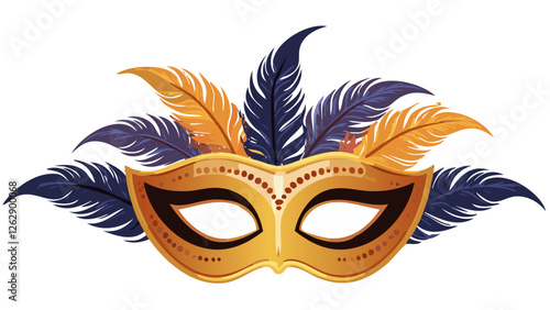 Venetian mask with feathers