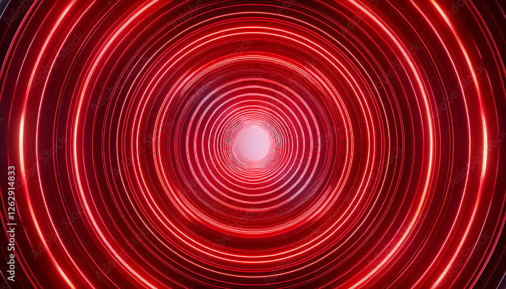 abstract art, circular light pattern, neon lights in shape of infinite tunnel, red, all colors, photorealistic abstract art, circular light pattern, neon lights in shape of infinite tunnel, red, all colors, photorealistic