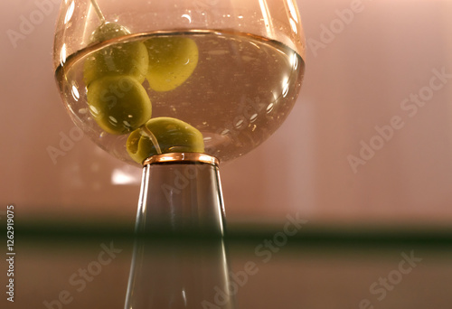 Dirty martini with olives photo