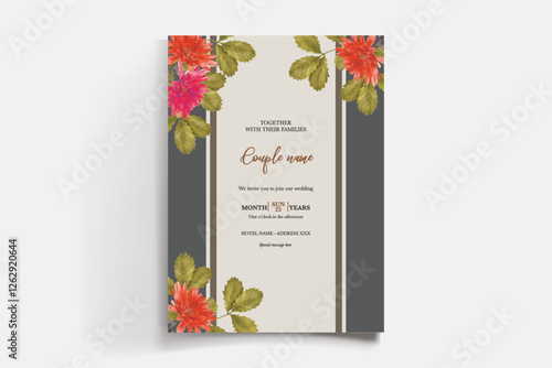 BRIDAL SHOWER FLORAL INVITATION TEMPLATE