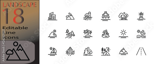 landscape icon set cannot be edited already expanded and merged