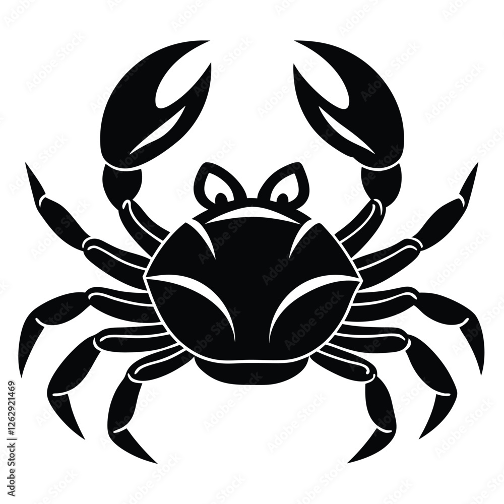 crab on white background crab on white background