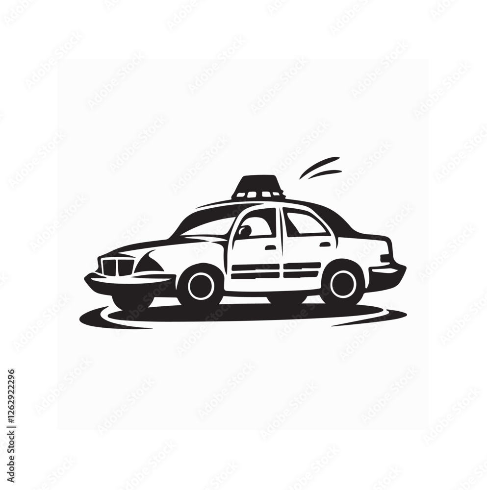 Fototapeta premium Taxi Service Logo Design vector isolated on white background.