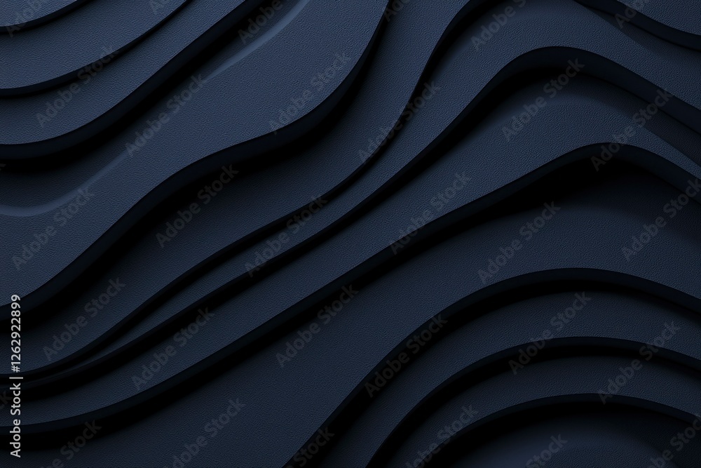 Fototapeta premium Abstract dark blue wavy background design
