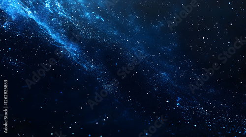 Wallpaper Mural Stars and cosmic particles swirl in a dark, deep space pattern. Torontodigital.ca