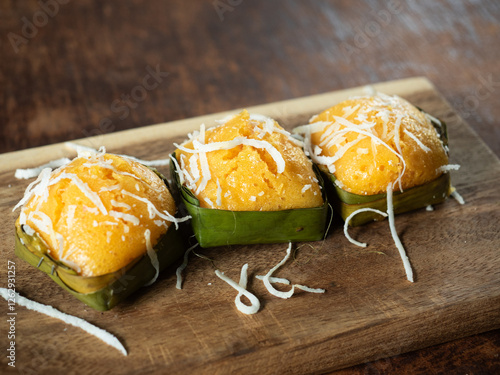 Thai toddy palm cake photo