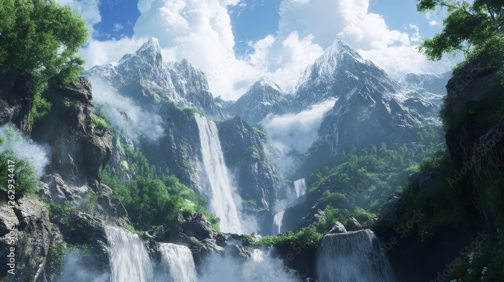 Fototapeta premium Mountain vector set collection design