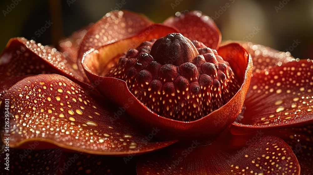 A Detailed Closeup of a Unique Red Flower A Detailed Closeup of a Unique Red Flower