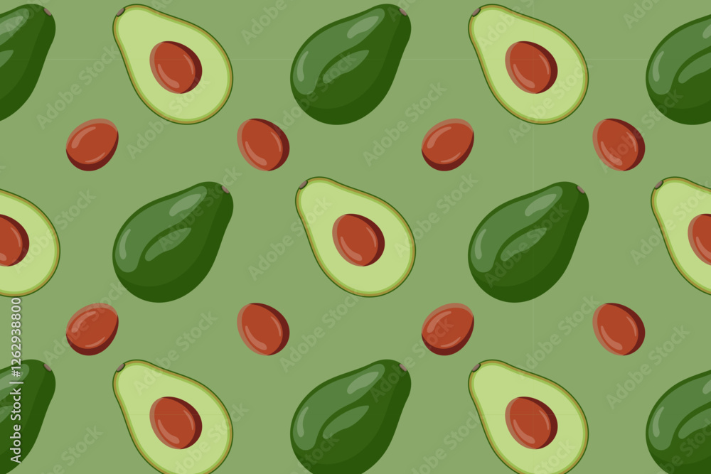 Seamless pattern with avocado Seamless pattern with avocado