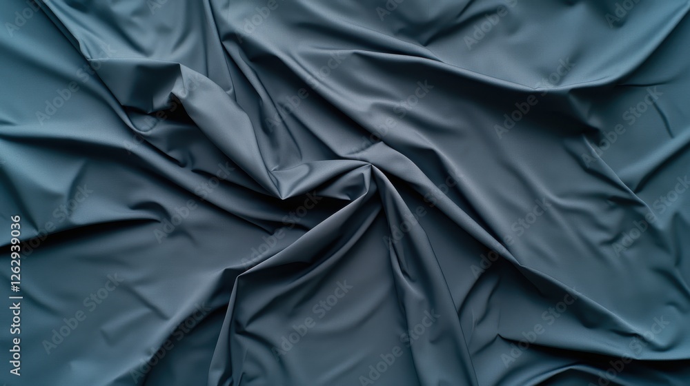 Obraz premium Elegant teal satin with subtle folds and highlights reflecting light beautifully.