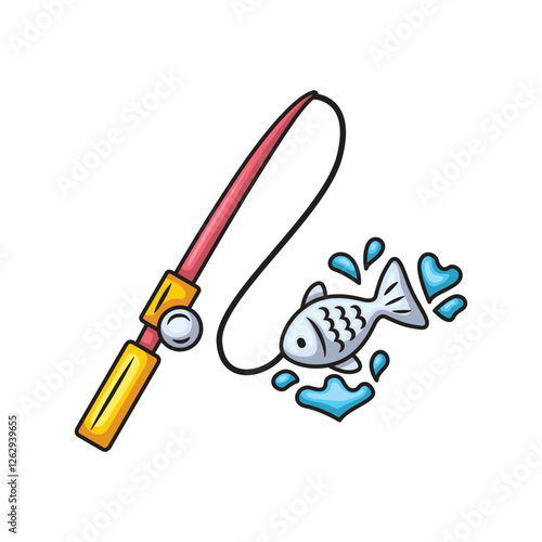 Icon design fishing rod. Vector design