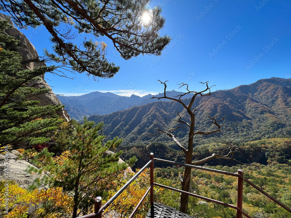 Scenery from Mountain range at Seoraksan national park
