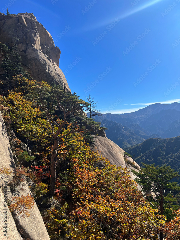 Scenery from Mountain range at Seoraksan national park