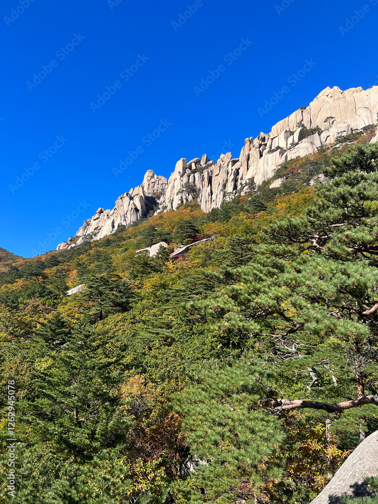 Scenery from Mountain range at Seoraksan national park