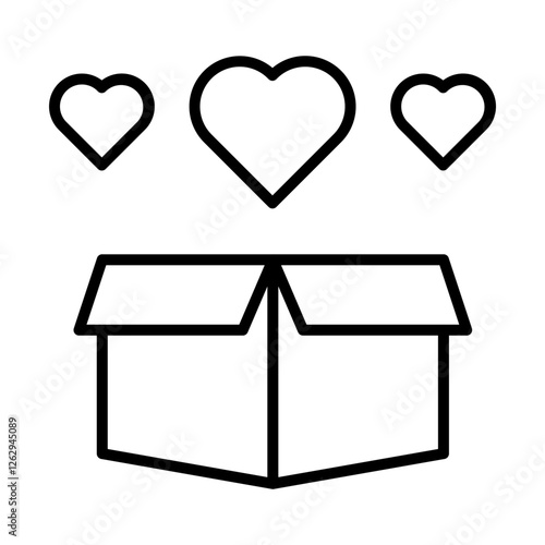 Donation Box Icon Design