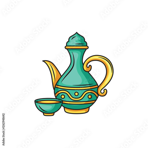 Icon design Arabian tea-pot. Vector design