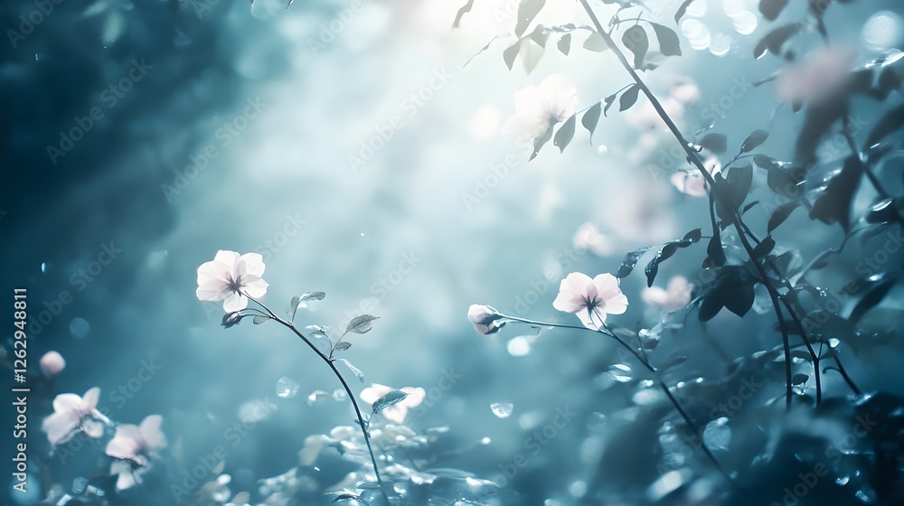 An Ethereal and Mystical Garden Bathed in Soft Light Captivating All with Its Reverent Beauty An Ethereal and Mystical Garden Bathed in Soft Light Captivating All with Its Reverent Beauty