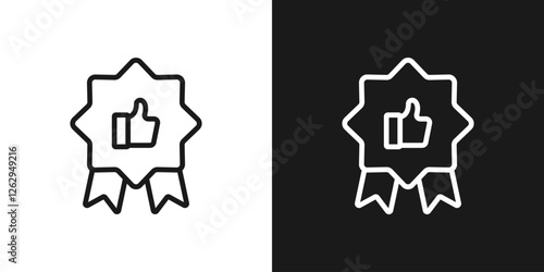 Approval check medal icon. Certified medal. Quality Badge. Vector illustration