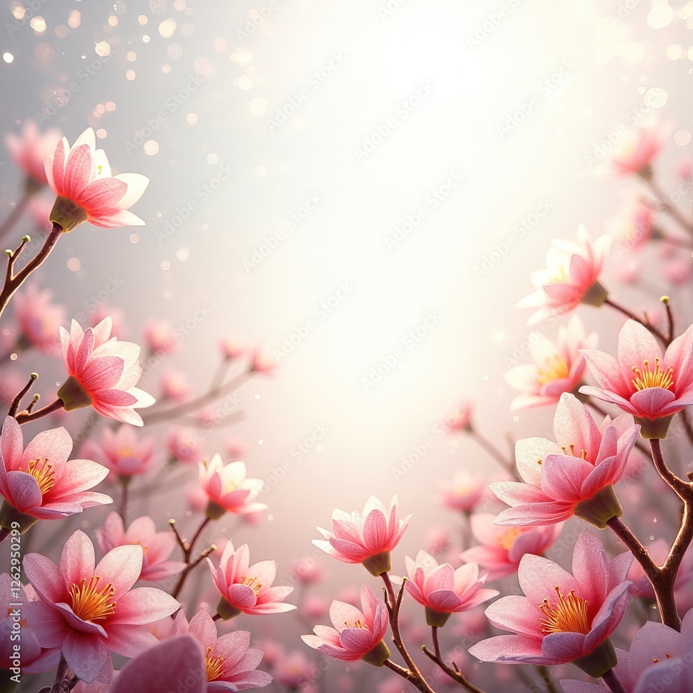 Sparkling Spring Garden Glitter Background Sparkling Spring Garden Glitter Background
