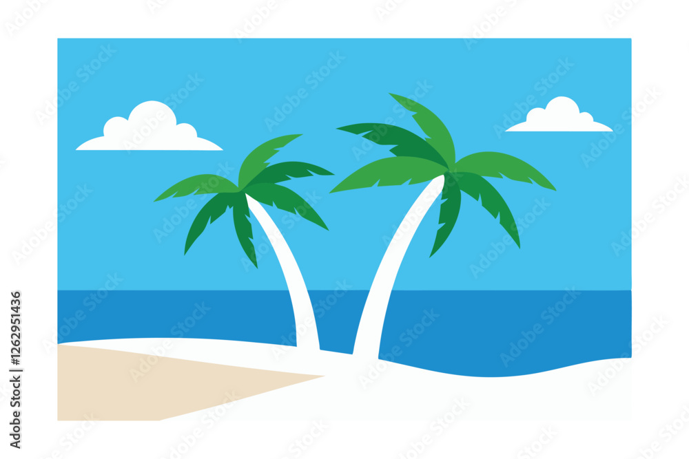 Fototapeta premium palm tree on the beach