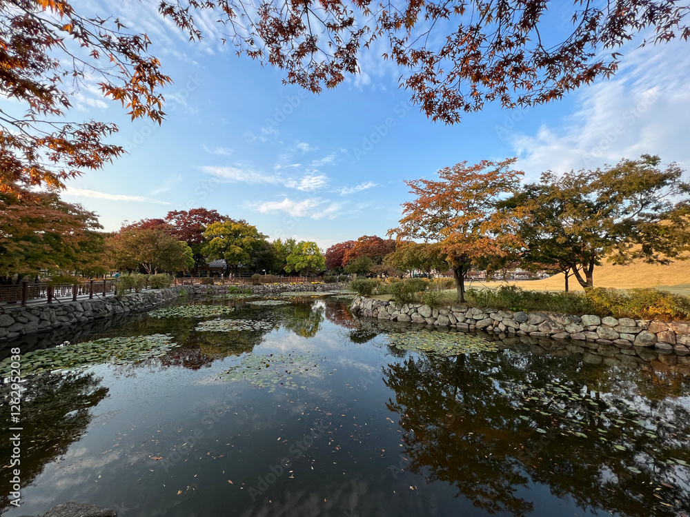 Pond at Daereungwon Tomb Complex