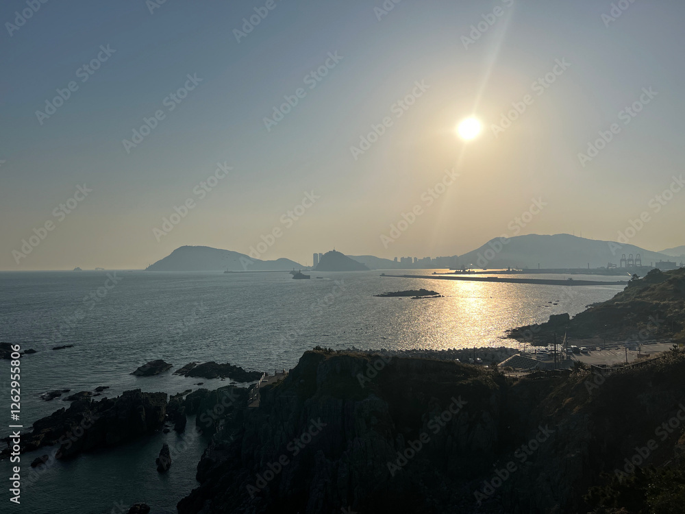 Coastal scenery around Oryukdo Skywalk