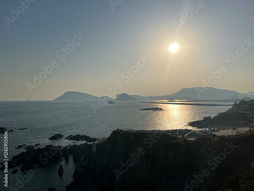 Coastal scenery around Oryukdo Skywalk