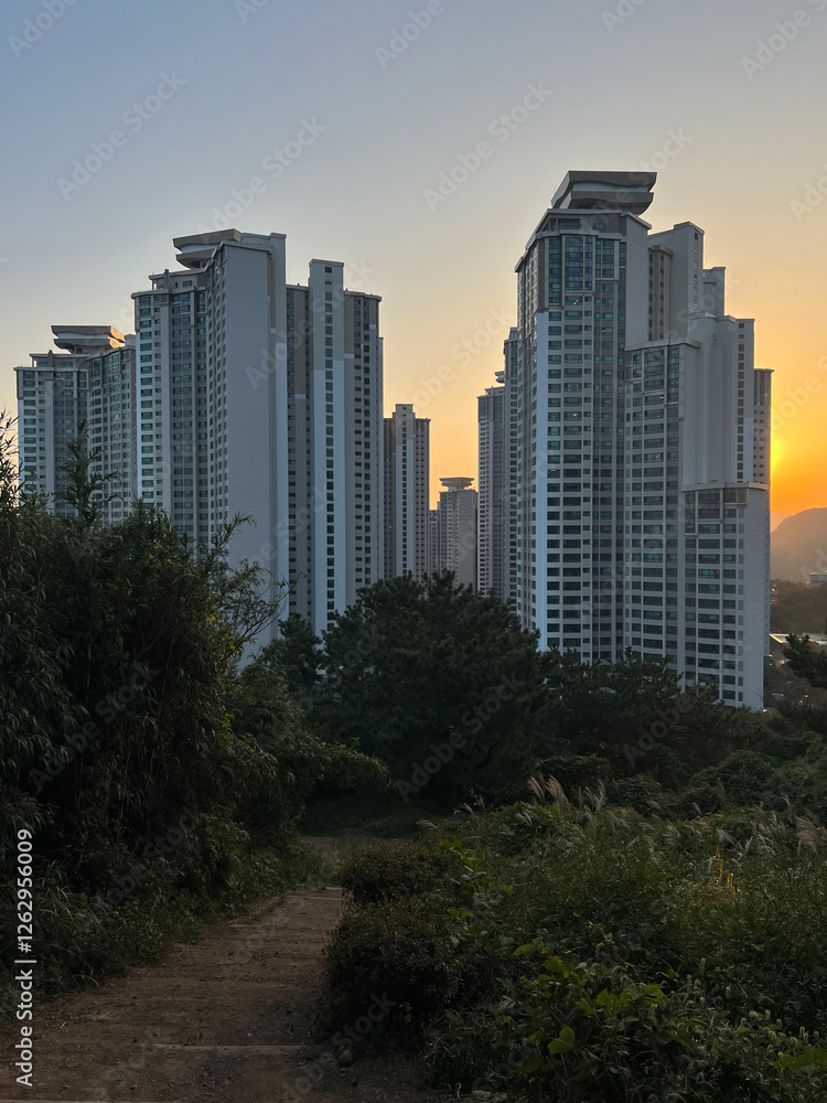 Skyscrapers around Oryukdo Skywalk
