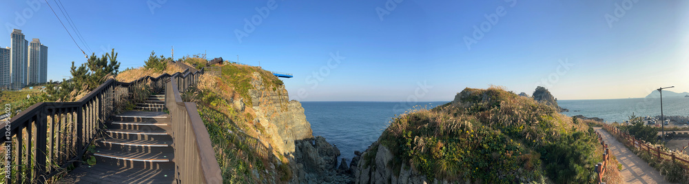 Panorama from, Oryukdo Skywalk in Busan