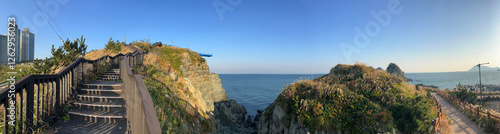Obraz na płótnie Panorama from, Oryukdo Skywalk in Busan w salonie
