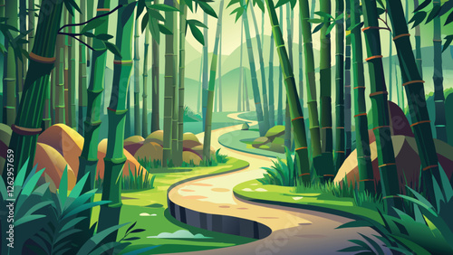 bamboo forest in the morning