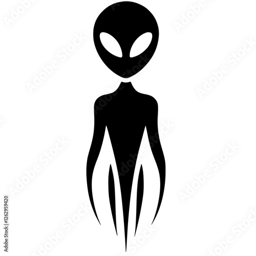 Alien logo silhouette