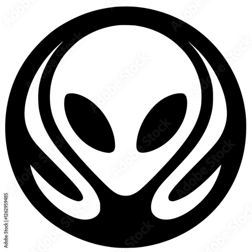 Alien logo silhouette