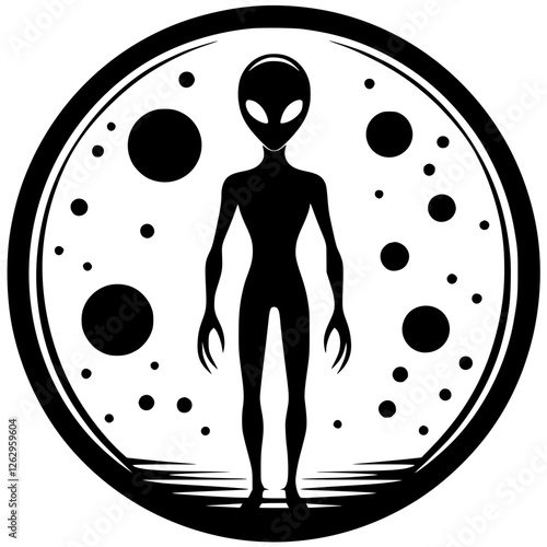 Alien logo silhouette