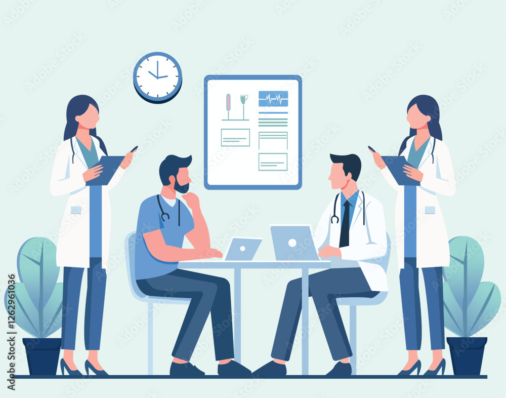 healthcare and medical flat art illustration Healthcare and medicine concept. healthcare and medical flat art illustration Healthcare and medicine concept.