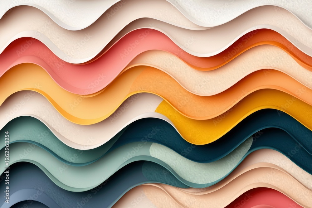 Abstract layered wavy shapes Abstract layered wavy shapes