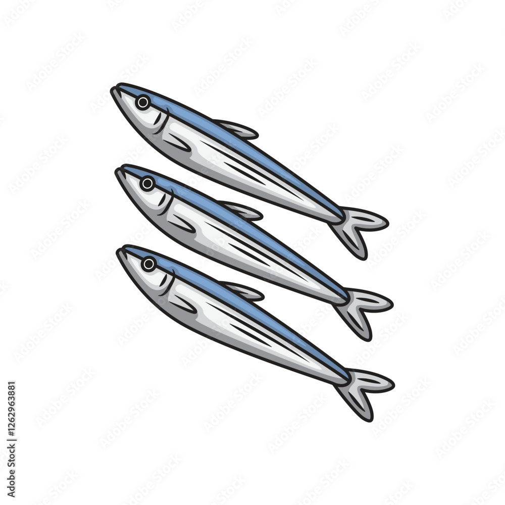 Icon design sardine. Vector design Icon design sardine. Vector design