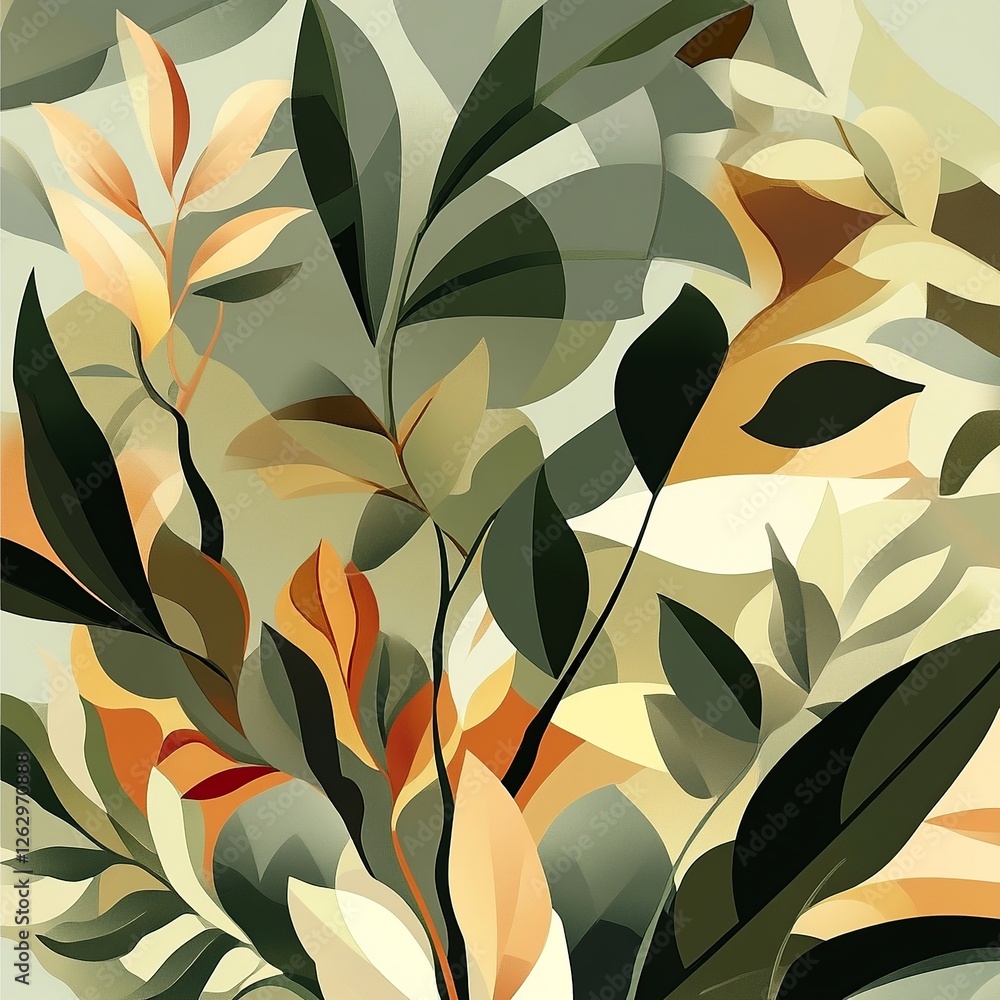 A delicate vector background featuring lush plants and blooming flowers, creating a fresh and natural atmosphere.

