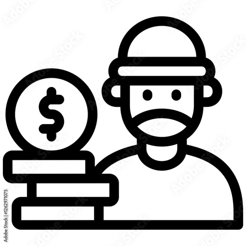 theft stealing money icon